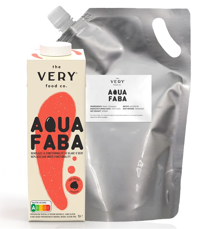 Aquafaba liquis supplier : packs for individual use and bulk professional kitchens
