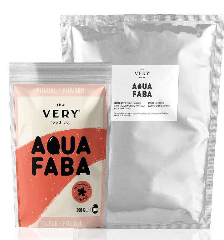 Aquafaba powder supplier : packs for individual use and bulk professional kitchens