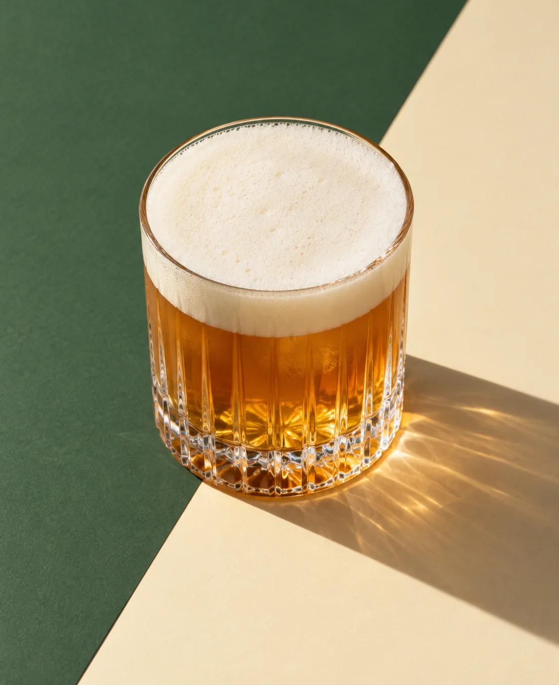 Amaretto Sour with an aquafaba foam head